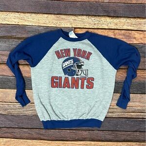 New York Giants NFL Football Vintage Boys Kids Youth 1980s Sweatshirt